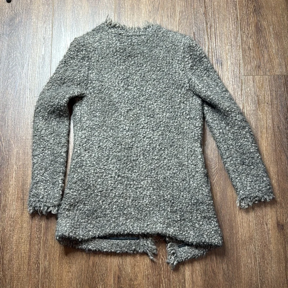 IRO Campbell Frayed Boucle-Knit Jacket
